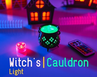 Cute Witch's Cauldron Light | Halloween Lights | Candle Light