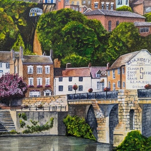 Bridgnorth Shropshire River Severn A4 Watercolour Print