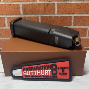 PVC Tactical Patch - Morale Butthurt Patch - Rubber Hook Backed Gun Patch