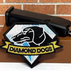 Diamond Dogs Tactical Patch - Metal Gear Solid Fox Hound dogs Patch Hook and Loop Embroidered