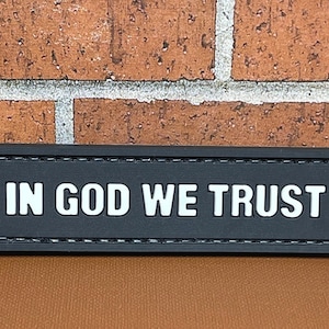 In God We Trust PVC Patch - God Patch - Religious Patch