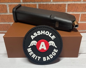 PVC Tactical Patch - Tactical Morale A**Hole Merit Badge Patch - Rubber A Hole Patch