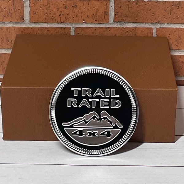 Trail Rated 4X4 Fender Badge Off Road Automotive Emblem