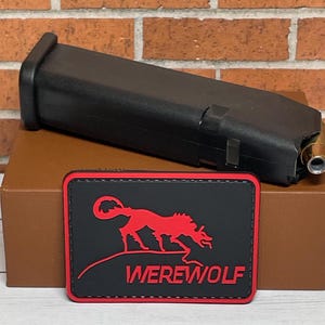 Morale Tactical Patch - PVC Werewolf Patch - Wolf Gun Patch - Werewolves Patch