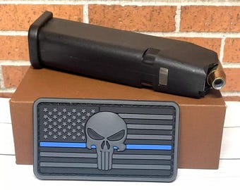 Patch PVC Punisher - Patch militaire tactique pour l'application de la loi aux États-Unis, crâne moral 3D avec crochet soutenu