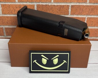 Tactical PVC Patch - Evil Smiley Face Patch -  Glow in Dark Smile Patch