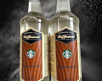 Starbucks offizieller Toffee Nut Sirup 1L x 2 Limited Edition Weihnachten 2023 - Ablaufen 07 August 2024