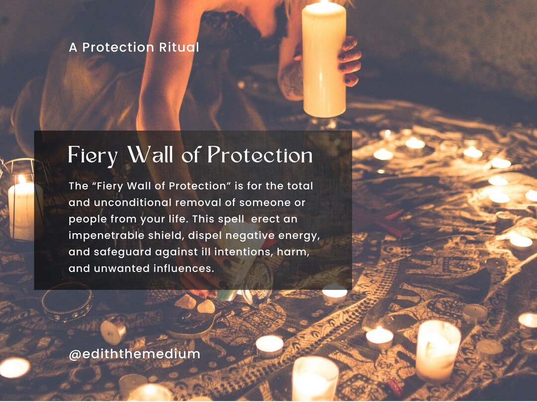 Wall Ritual Fiery Wall of Protection Spell - Protection Ritual - Etsy