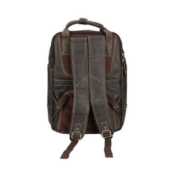Leather Backpack Yukon - Brown - Etsy