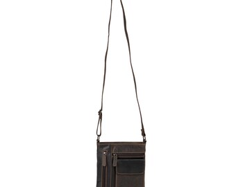 Ladies Cross Body Leather Bag Lucy - Brown