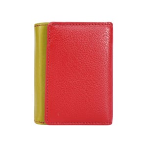 Leather Small Zip Wallet Viola Red