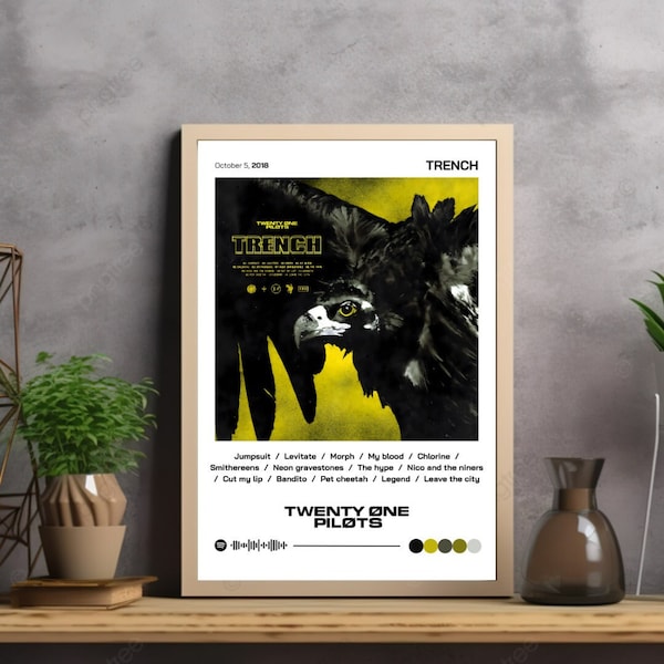 Twenty One Pilots, Trench Album Poster, Digitaldruck, Pop Punk Wandkunst.