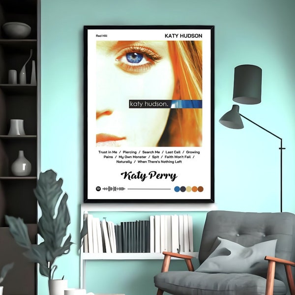 Katy Perry, Katy Hudson, poster dell'album, stampa digitale, arte della parete pop punk.