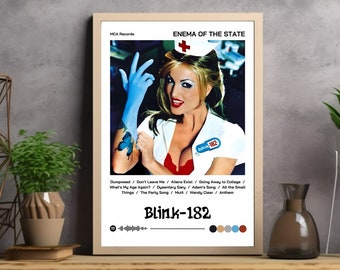 Blink 182, Enema Of The State, Album Poster, Digital Print, Pop Punk Wall Art.