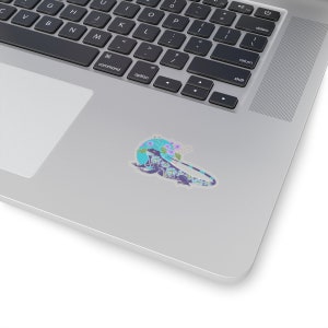 Stickers lézard floraux Kiss-Cut