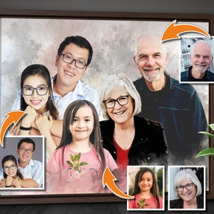 Aggiungi una persona cara defunta alla foto, Aggiungi una persona alla foto, Regalo personalizzato per i genitori, Unisci foto, Regalo commemorativo personalizzato, Combina immagini