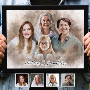 Fusione realistica di foto diverse, Ritratto commemorativo personalizzato, Aggiungi una persona cara defunta, Aggiungi qualcuno alla foto, Ritratto di famiglia da foto