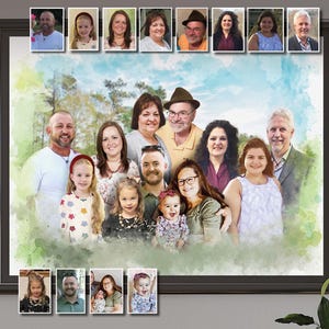 Personalized Dad and Daughter Portrait: Custom Family Artwork