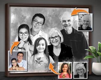 Personalized Family Canvas Gallery Wrap, Custom Wall Art, Home Decor, Gift for Loved Ones, Memorable Art Piece, Family Portrait Print