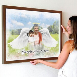 Regalo personalizzato per la festa della mamma / Ritratto di famiglia ispanica / Regalo latino unico per la mamma, regalo personalizzato per la famiglia ispanica, combina le immagini