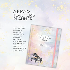 Piano Teacher Planner, Printable Resource for Music Lesson Organization, Student Info, Progress Sheets, Assignment Practice Tracker Log NT02
