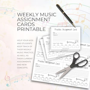 ミュージシャンの練習記録、週ごとの音楽課題シート、ピアノ生徒の進捗状況トラッカー、教室用教師向けリソース、モチベーションツール