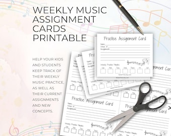 Musician Practice Log, Weekly Music Assignment Sheet, Piano Student Progress Tracker, Teacher Resource for Studio, Motivational Tool