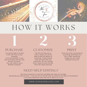 Recital Sticker Template, Music Achievement Reward for Piano Students ...