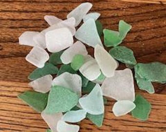 Sea Glass lot surf tumbled craft authentic random mixed beach glass lot of 40
