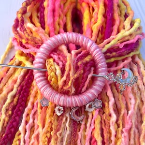 Festival Dreadlocks Haarschmuck, mit Spitze umwickelte Ring Haarspange mit Metall Haarnadel für Dreadlocks, Zöpfe Verlängerung, Boho Hippie Frisur