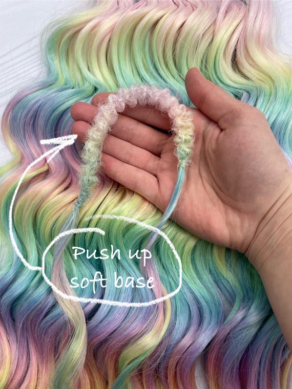 Rainbow Colors Festival Curls - Synthetic Double Ended  display picture 2