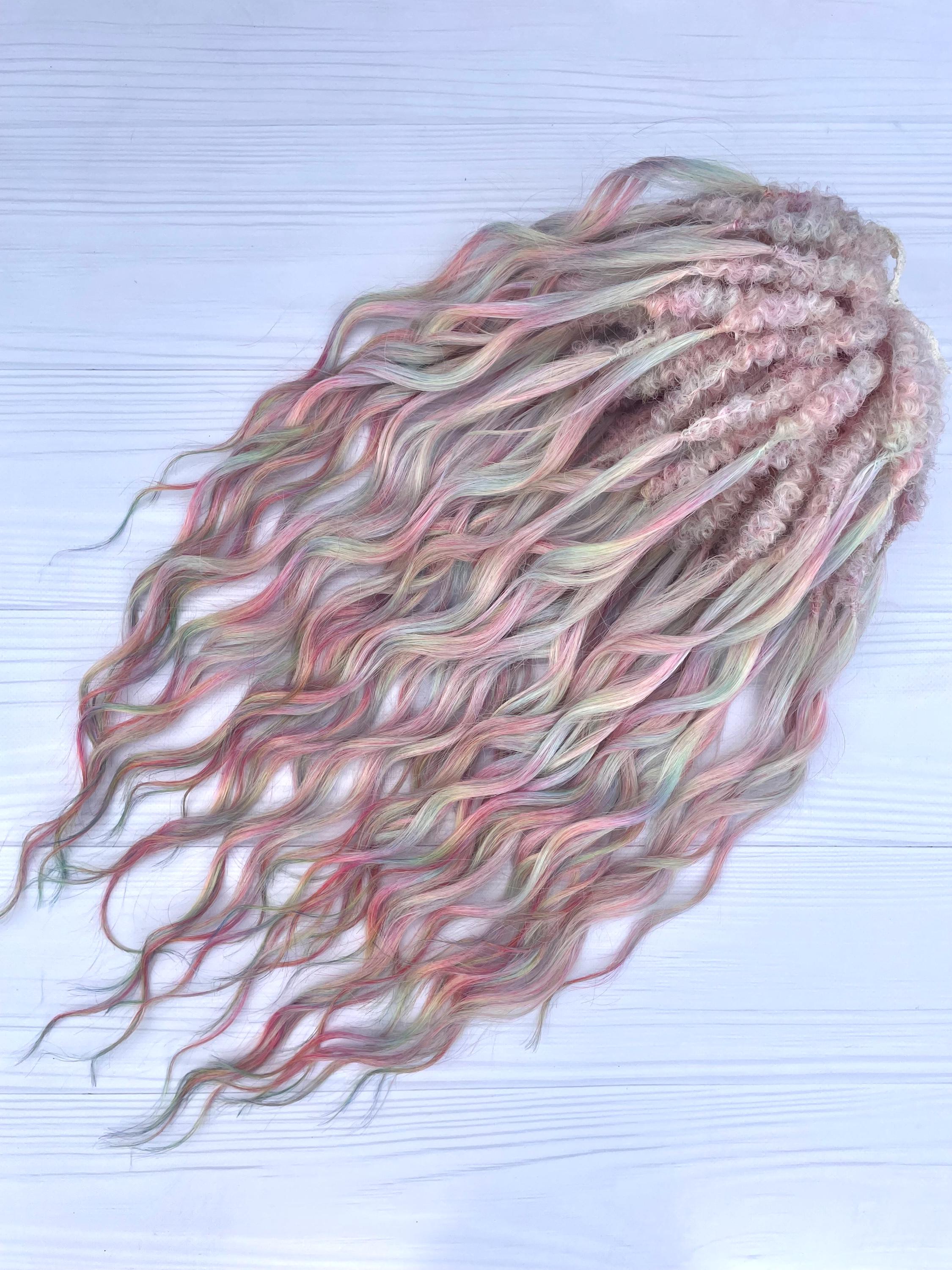 Rainbow Colors Festival Curls - Synthetic Double Ended 