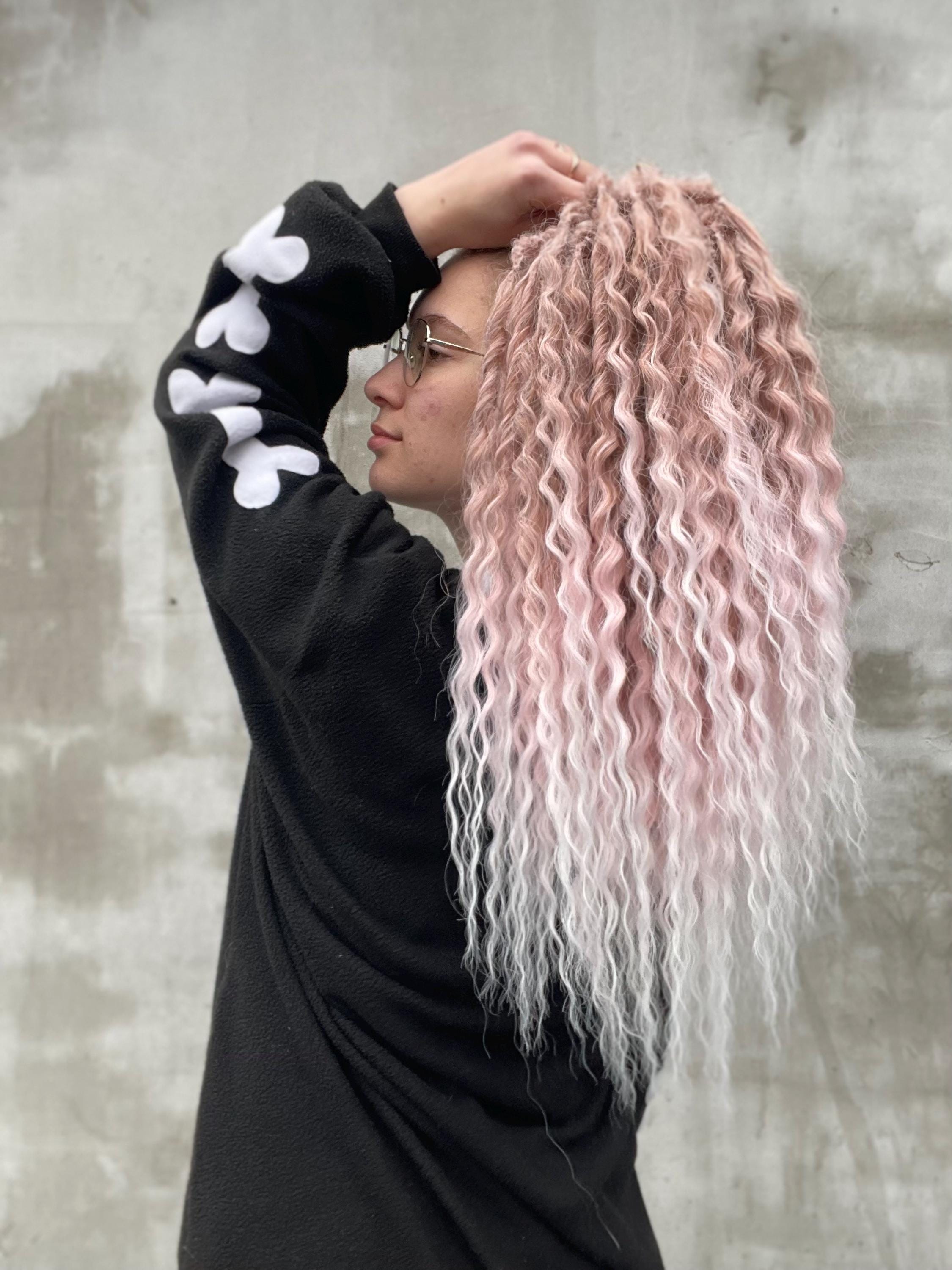 Blond Black & Rust Dread Falls hair extensions dreadlocks cyber goth Cyber Falls - Etsy main image 2