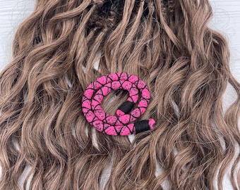 Handgefertigte Biegsame Dread Haarkrawatte – Geschenk Set für Cybergoth und Hippie Frisur, Festival Rave Outfit, Flexible Hair Wrap für Dreads, Loks, Zöpfe