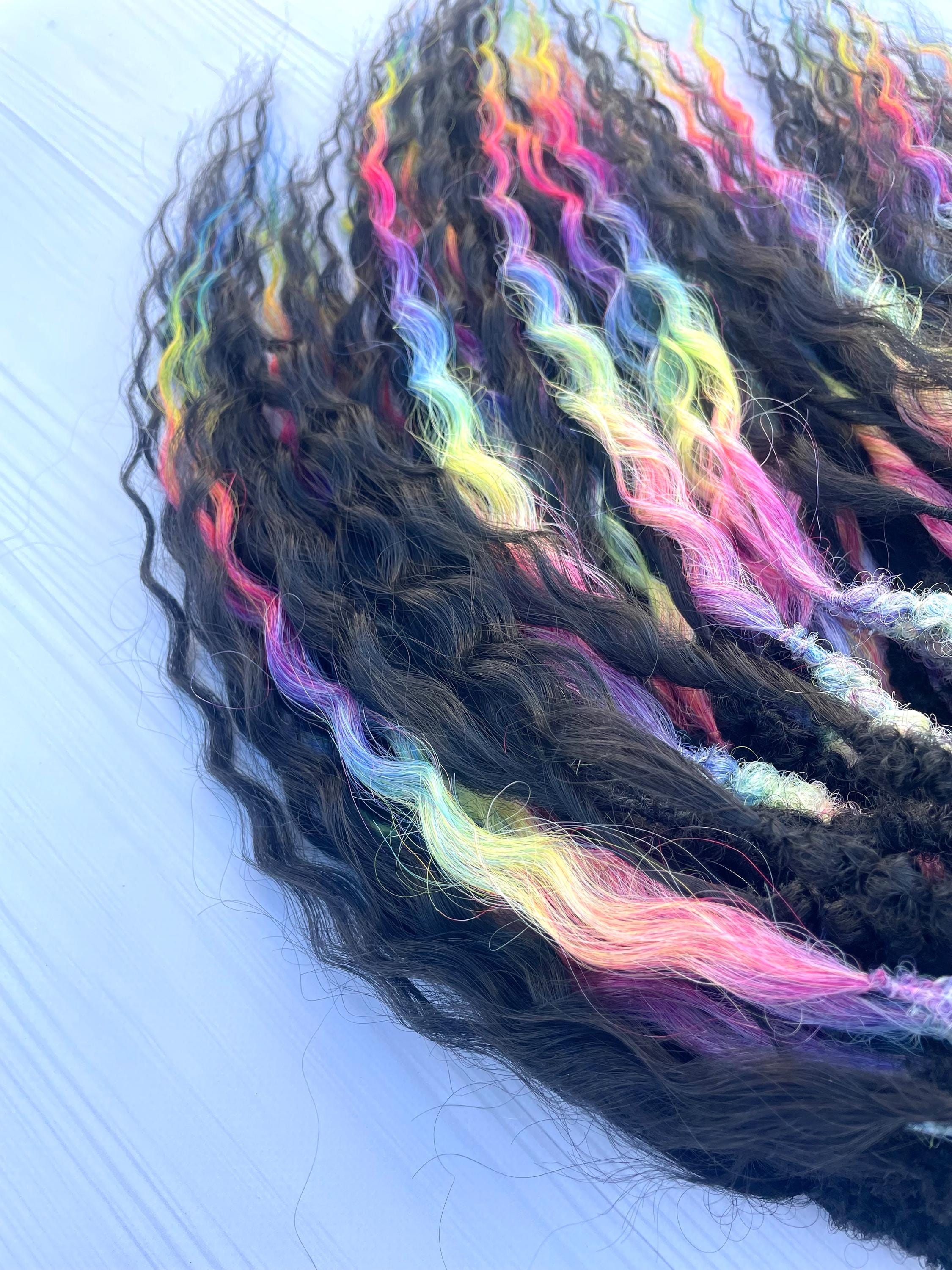 Handmade Rainbow and Brown Mixed Extensions 22\