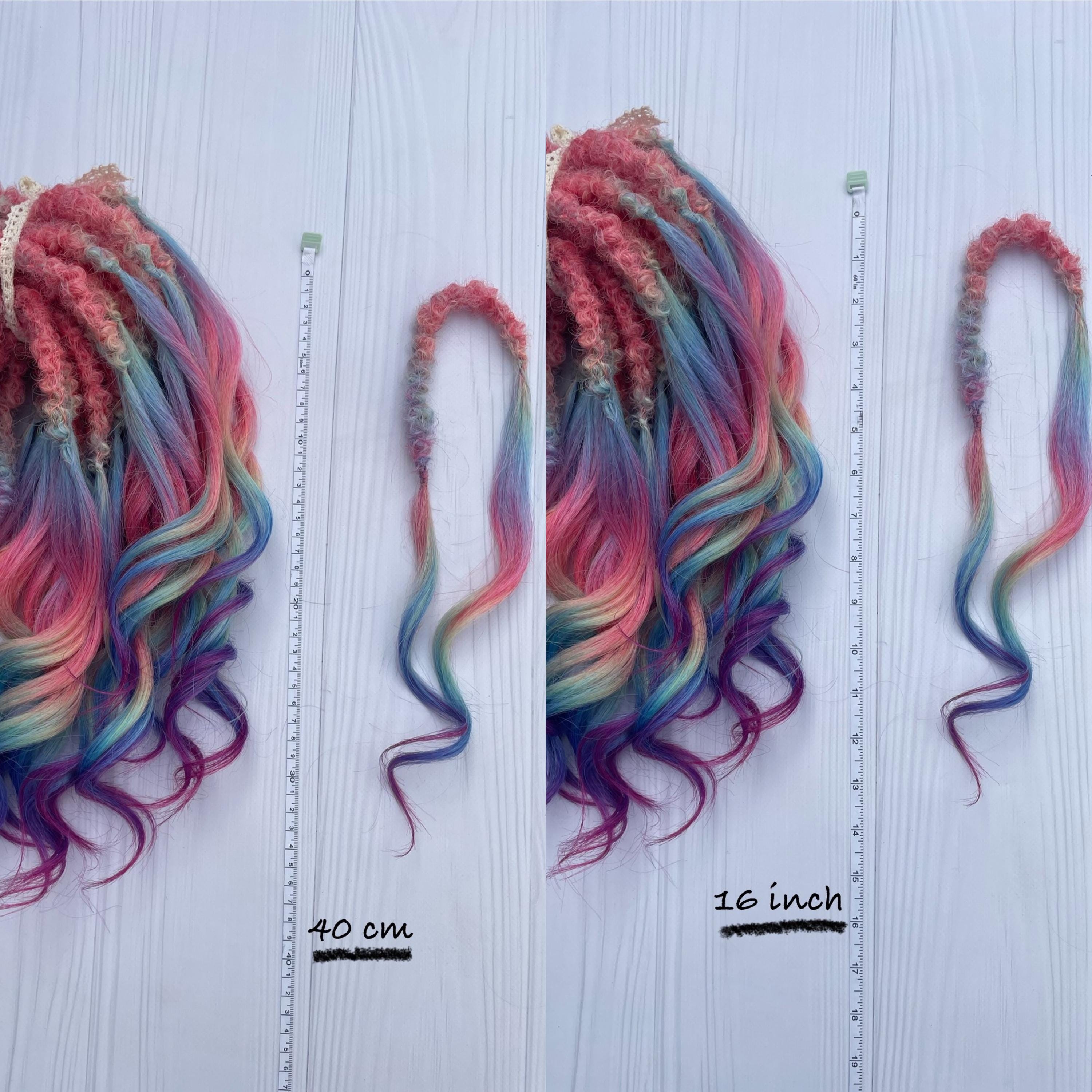 Rainbow Colors Festival Curls - Short Synthetic Double Ended  display picture 3