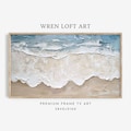 Blue Summer Frame Tv Art Samsung Frame Tv Art Abstract Ocean Waves Soft Blue Seascape Beach Painting Tv Art Cool Toned Textured Screensaver