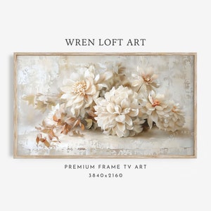 Spring Flowers Frame Tv Art Victorian Home Decor Neutral Summer Tv Art Vintage Style Neutral Floral Painting Botanical Still Life Tv Art