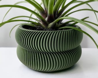 Unique Succulent Planter Pot for Indoor and Home Decor, Office Decor, Shelf Decor, Modern Flower Pot with Drainage, 3d Printed Planter