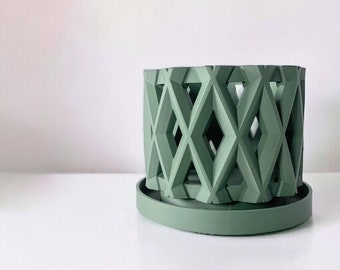 Unique Orchid Planter Pot with Drainage, 3d Print Flower Pot, Indoor Cute Planter Pot, 3D Printed, Patio Decor