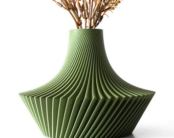 Short Vase Decor, Vase for Flowers, Indoor Outdoor Vase, Vase for Decor, Modern & Unique Vase, Home Decor, Unique Shelf Decor, Nordic Vase