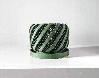 Unique Orchid Planter Pot, Succulent Planter Pot, Indoor Minimalist Planter Pot, 3d Print Flower Pot, Patio Decor, Planter with Drainage