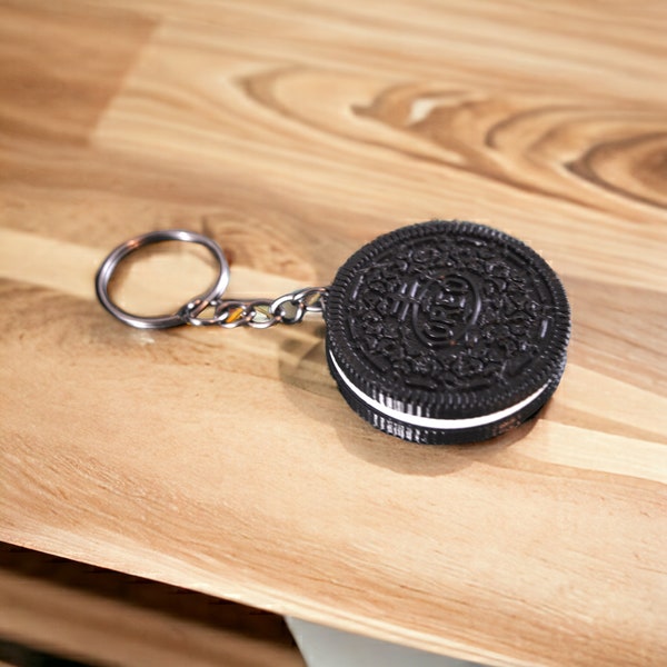 Porte-clés style Oreo biscuit original pour tous les gourmands