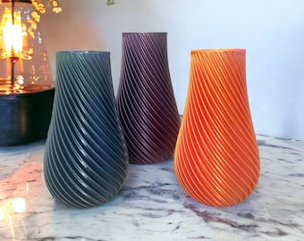 Vase 3D design pour fleurs, roses avec effet multi couleurs. Cadeau de décoration intérieur