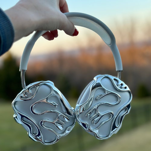 Vein Design Airpods Max Covers: Silver Cyberpunk Headphone