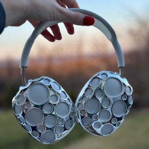 Set of 2, AirPods Max Chrome Covers | AirPods Max Case Attachments | Sonic Spheres
