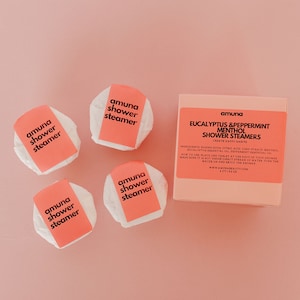 Menthol Shower Steamers Gift Set: Eucalyptus Peppermint, 4 Pack