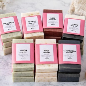 Handmade Natural Shea Butter Soap Bar, Gift for her, Vegan Essential Oil Soap