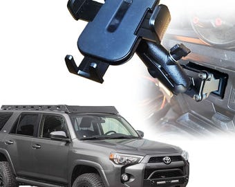 The "Stubby Smash" Mount for 5th Gen 4Runner Phone Mount w/Basic Phone Holder 1" RAM Compatible Ball Mount for Dashboard Cubby
