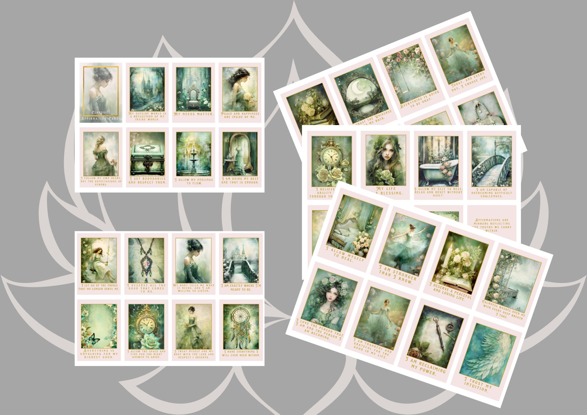 Positive Affirmation Cards for Daily Rituals. Printable Self Love Cards ...